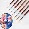 7Pcs/set Professional Paint Sable Hair Oil Painting Pen Acrylic Nail Brushes Drawing