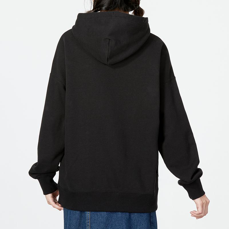 Puma Oversized Graphic Hoodie With Drawstring Women Tops Black 537633-51