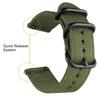 Nylon Three-Ring Buckle Watch Band for Samsung Active 3/4/5 & Huawei S3 - Canvas Woven Wristband