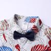 Blumenblatt-Print Kurzarm-Hemd Set für Jungen - Europäischer & Amerikanischer Stil