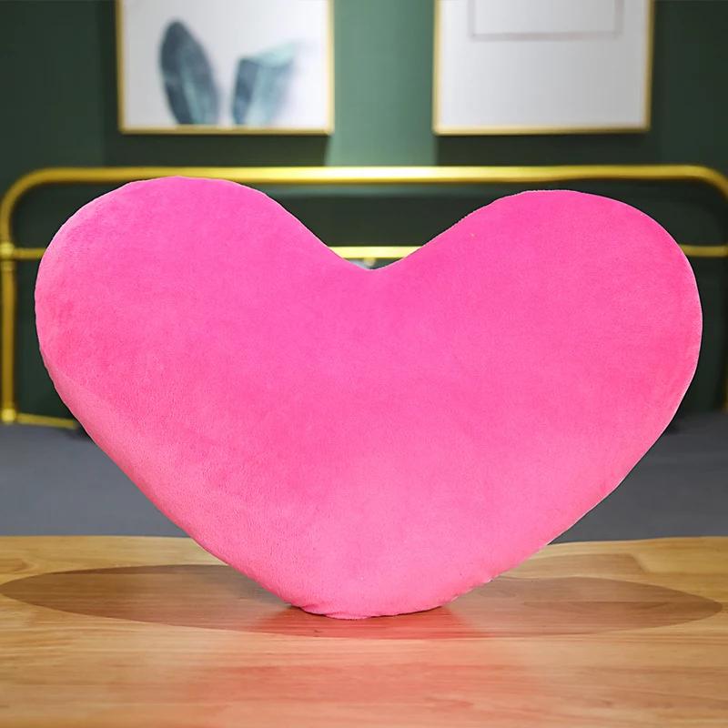 Cartoon Stuffed Heart Pillows Colorful Plush Decor Pillow Red Pink Yellow Purple For Sofa Bed Chair Back Support Gift