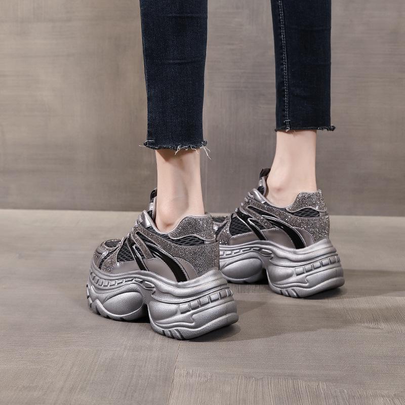 Women's Hidden Heel Chunky Dad Shoes - Autumn 2025 Mesh Casual Sneakers HS6798-1