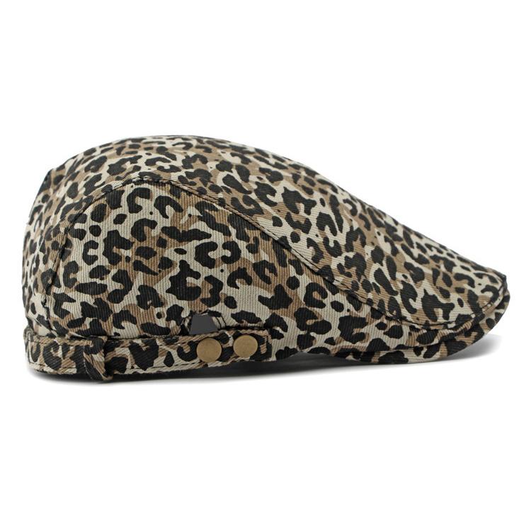 Leopard-print Beret Women's Retro Painter's Cap
