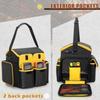 Large Capacity Tool Kit Wear-resistant Tool Tote Bag Removable Baffle Tool Organizer  Workshop