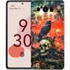 Raven Crow Skull Pattern Phone Case Cover for Google Pixel 9 8 7 6 7A 6A Pro Shockproof Soft TPU 9 Pro XL Shell Capas Fundas