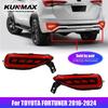 For TOYOTA FORTUNER 2016-2024 Car Rear Bumper Lamps Rear Reflector Lights DRL Brake Stop Lamp Accessories 2pcs Red Smoke Lens