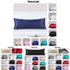 Luxurious Silk-like Pillowcase For Double Bed Soft Pillow Cover Polyester Fiber Fabric Simplicity Design 51*137cm/20*54in