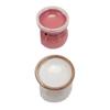 2 Pcs Ceramic Tealight Candle Holder Wax Warmer Long Lasting Essential Oil Burner Incense Diffuser for Living Room White Pink