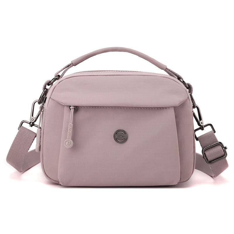 

Женская наплечная сумка многослойная легкая нейлоновая сумка розовый