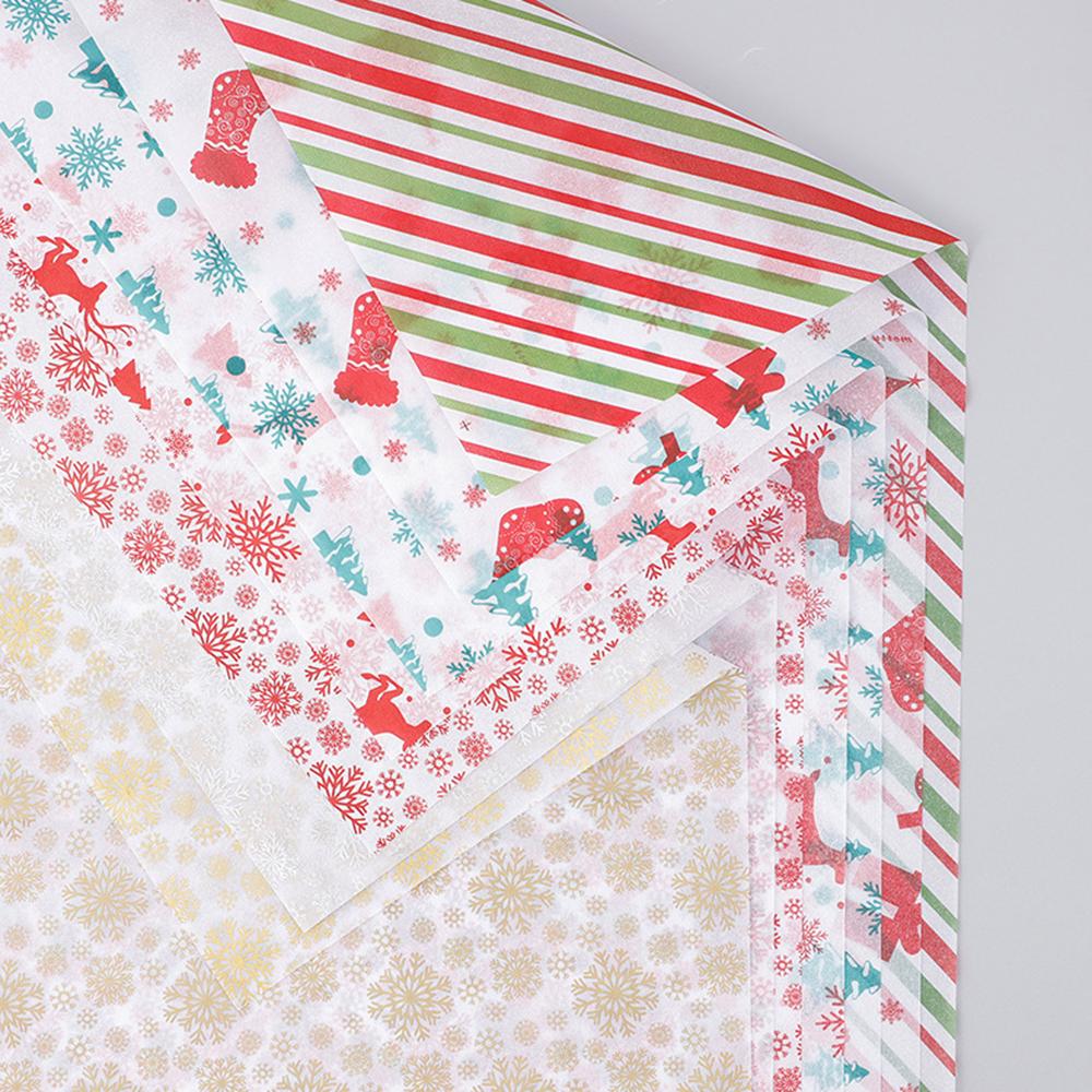 Christmas Stocking Paper Premium Christmas Tissue Paper Snowflake Pattern Paper Festive Elk Print Tissue For Gift Wrapping Diy