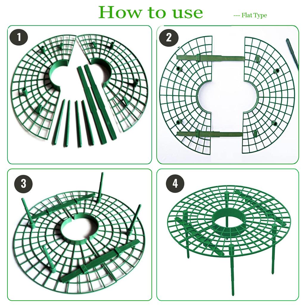 1-3Pcs Green Fruit Plant Support System for Strawberry And Watermelon Easy Setup Garden Protector for Balcony And Raised Bed