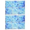 12pcs Blue 3D Bathtub Sticker Self Adhesive PVC Tile Decal Waterproof Antislip Sticker  Bath Use