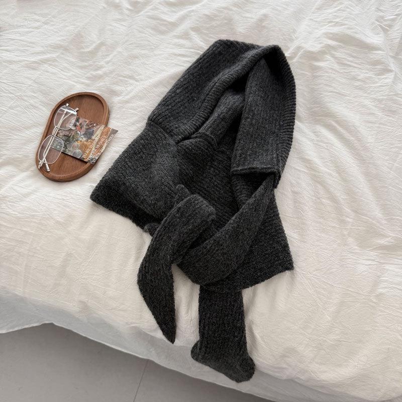 Kapuzenschal und Mütze im koreanischen Stil: Winddicht, Warm, Gestrickt für Herbst-/Winter-Radsport.