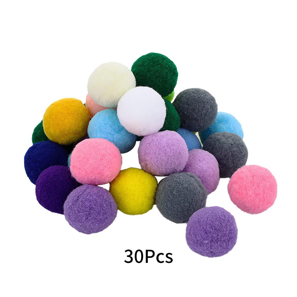 

Помпоны для кошек Красочные игрушки для кошек, живущих в помещении, для ловли, погони, плюшевые царапки, самодельные игрушки для жевания котят, интерактивные игрушки для кошек