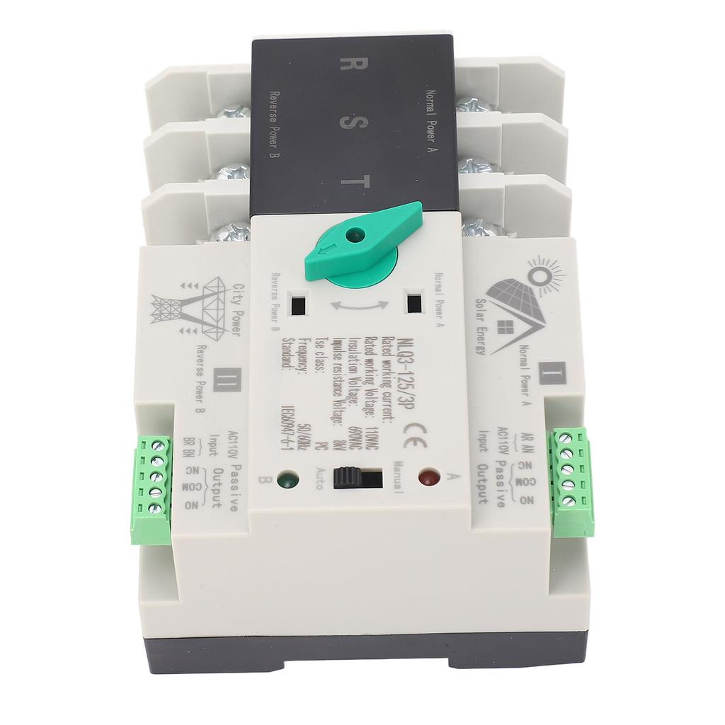  Power Automatic Transfer Switch PV Inverter 3P Efficient Power Timer Automatic Transfer Switch 