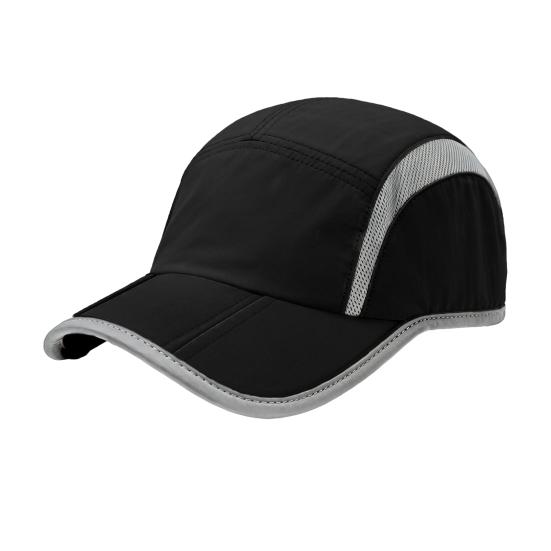

Baseball Hat Extended Brim Breathable Mesh Foldable Sunshade Cap Portable Quick-Drying Outdoor Exercise Hat чёрный