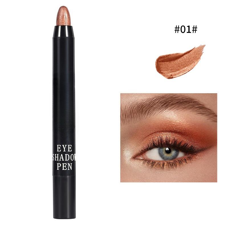 Lidschattenstift Hochglänzend Perlmutt Aufhellend Explosiver Fauler Seidenraupen-Stift Funkelnder Lidschatten-Stift Make-up