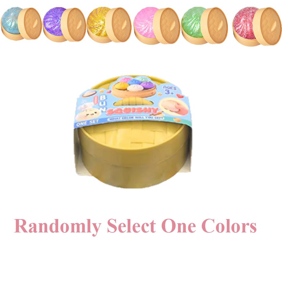 

New Colorful Dumpling Squishes Stress Balls Reusable Low Rebound Decompression Toys Dough Ball Decoration