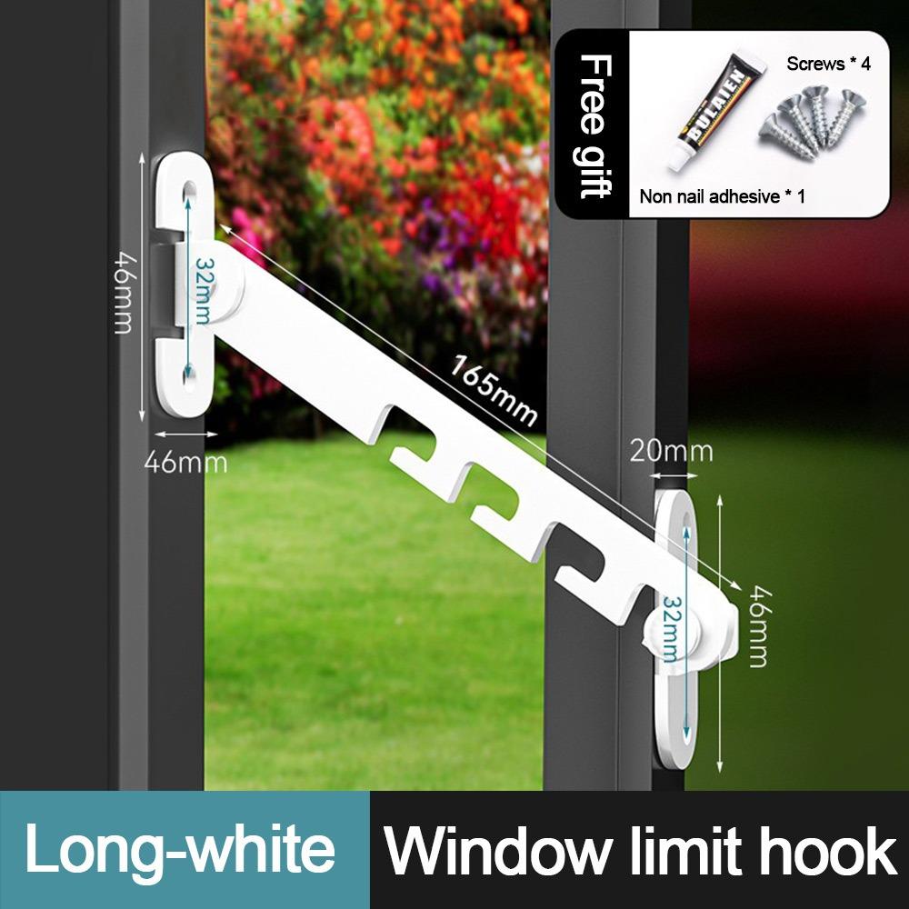 Adjustable Window Blocking Lock Windproof Window Position Stopper Durable Window Limiter Blocker
