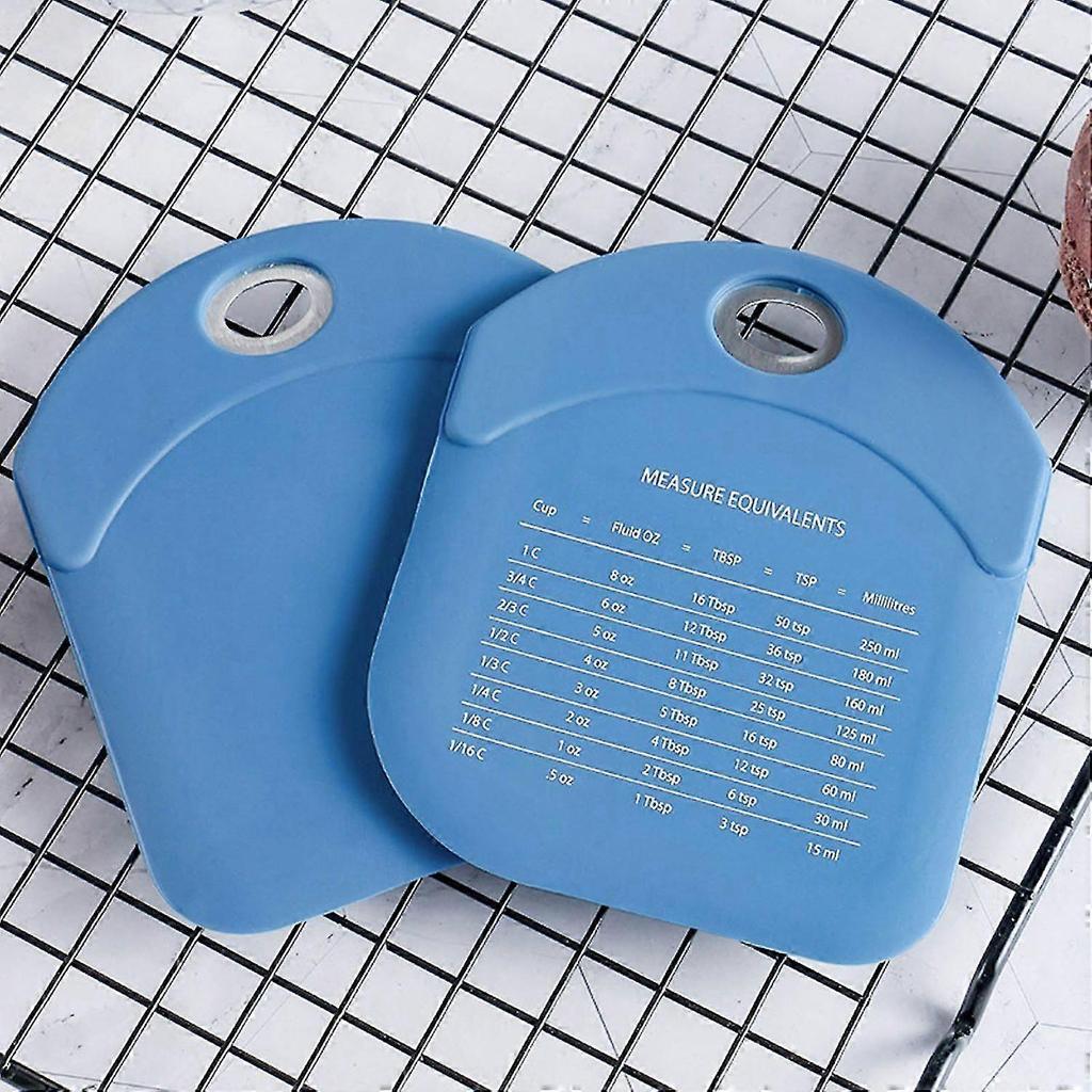 Cream Scraper with Measure Equivalents Food Grade Silicone Dough Cream Scraper Kitchen Baking Gadget