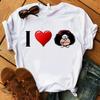 Women's T-shirt Mafalda Cartoon Print T-shirt Ladies Casual Harajuku Graphic T-shirt Short Sleeve Fashion Kawaii Tshirt Female