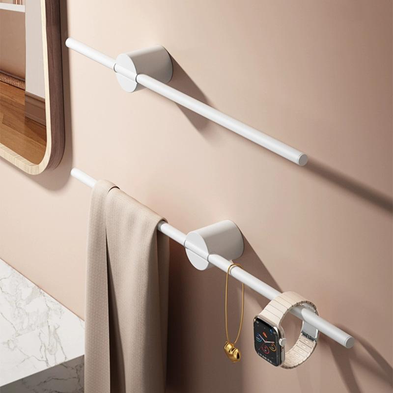 Black Towel Holder Aluminium Alloy Bathroom Towel Hanger Waterproof Towel Bar SS Gold Rack Shelf Accessories 811783