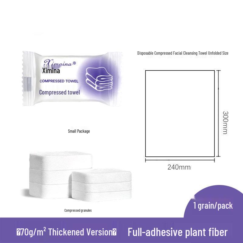 Travel-Friendly Compressed Facial Towels: Hygienic, Skin-Friendly, Thicker & Absorbent for Health & Wellness. 24x30cm