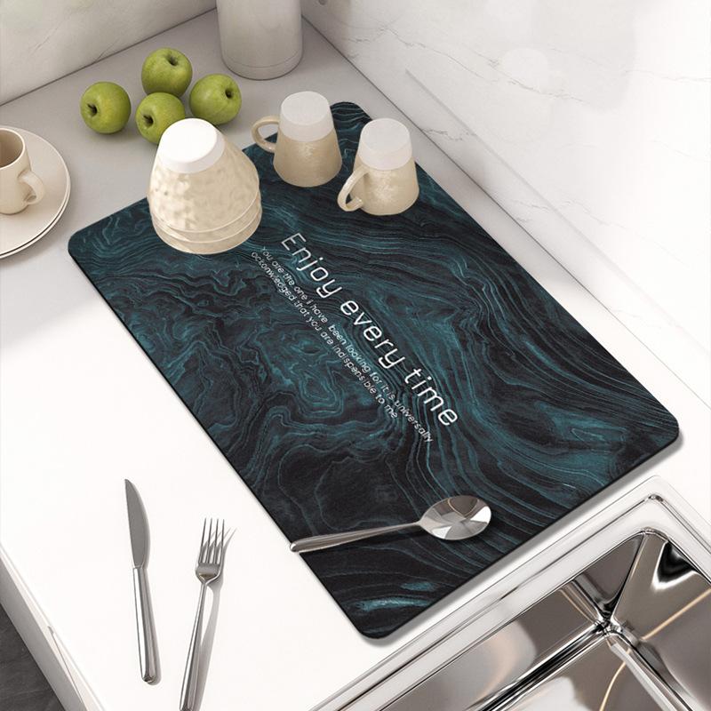 Keuken Absorberende Antislip Mat Aanrecht Diatomeeënaarde Zachte Mat Afwas Pot Kom Hitte-isolatiemat Bar Onderzetter Kommat 40 * 60CM