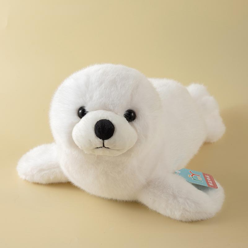 Cute Realistic Marine Seal Plush Doll White Grey Stuffed Seal Soft Toy Kawaii Sea Animal Plushies Birthday Xmas Present