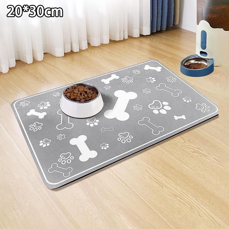 

Diatomaceous Mud Absorbent Pet Placemat For Food And Water Bowl With Waterproof Quick-Dry Rubber Backing Non-Slip Home Pet Mat C1