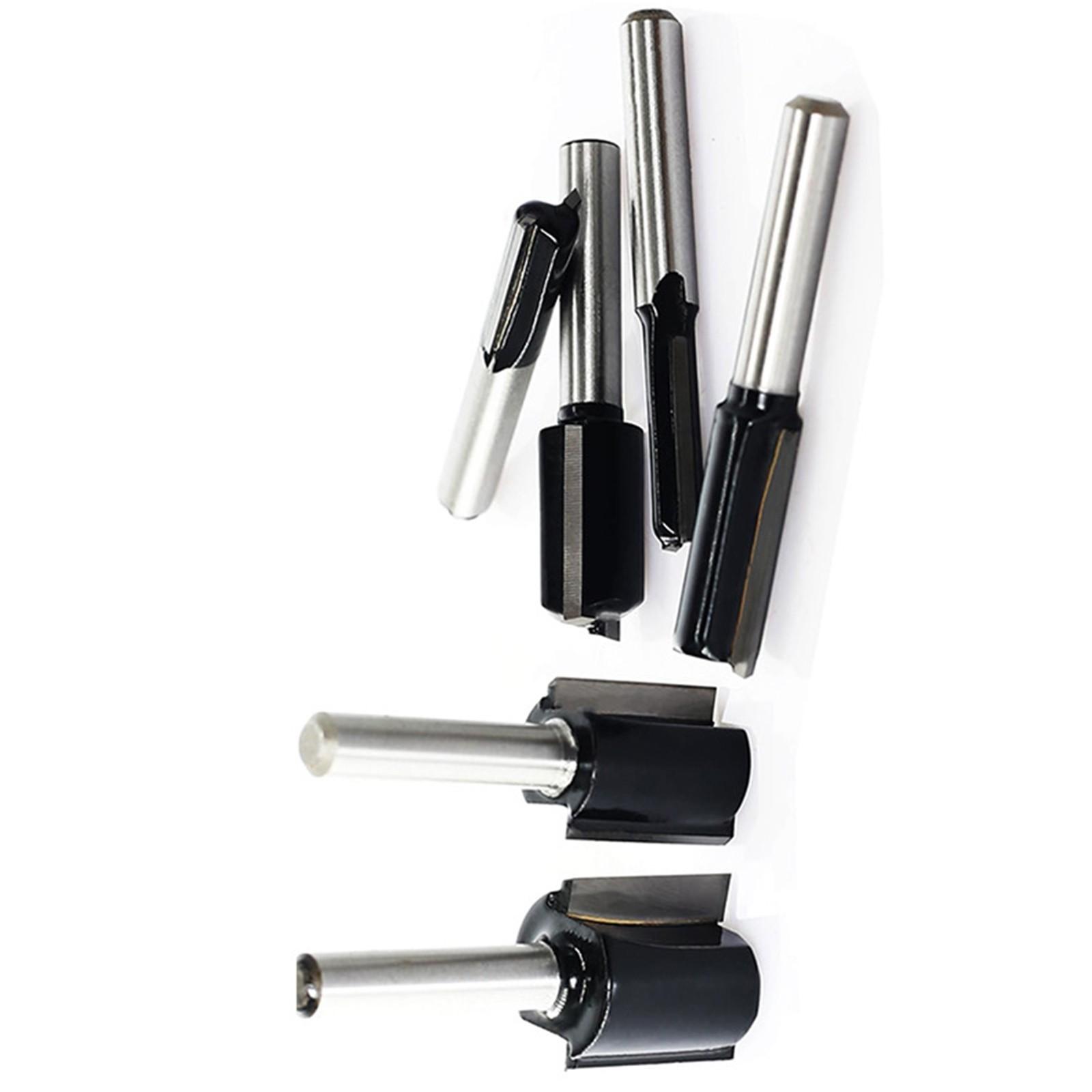 

Набор из 6 фрез из карбида для деревообработки, конструкция с двойной режущей кромкой, разные размеры, фрезы из легированной стали, совместимые с электрическими граверами