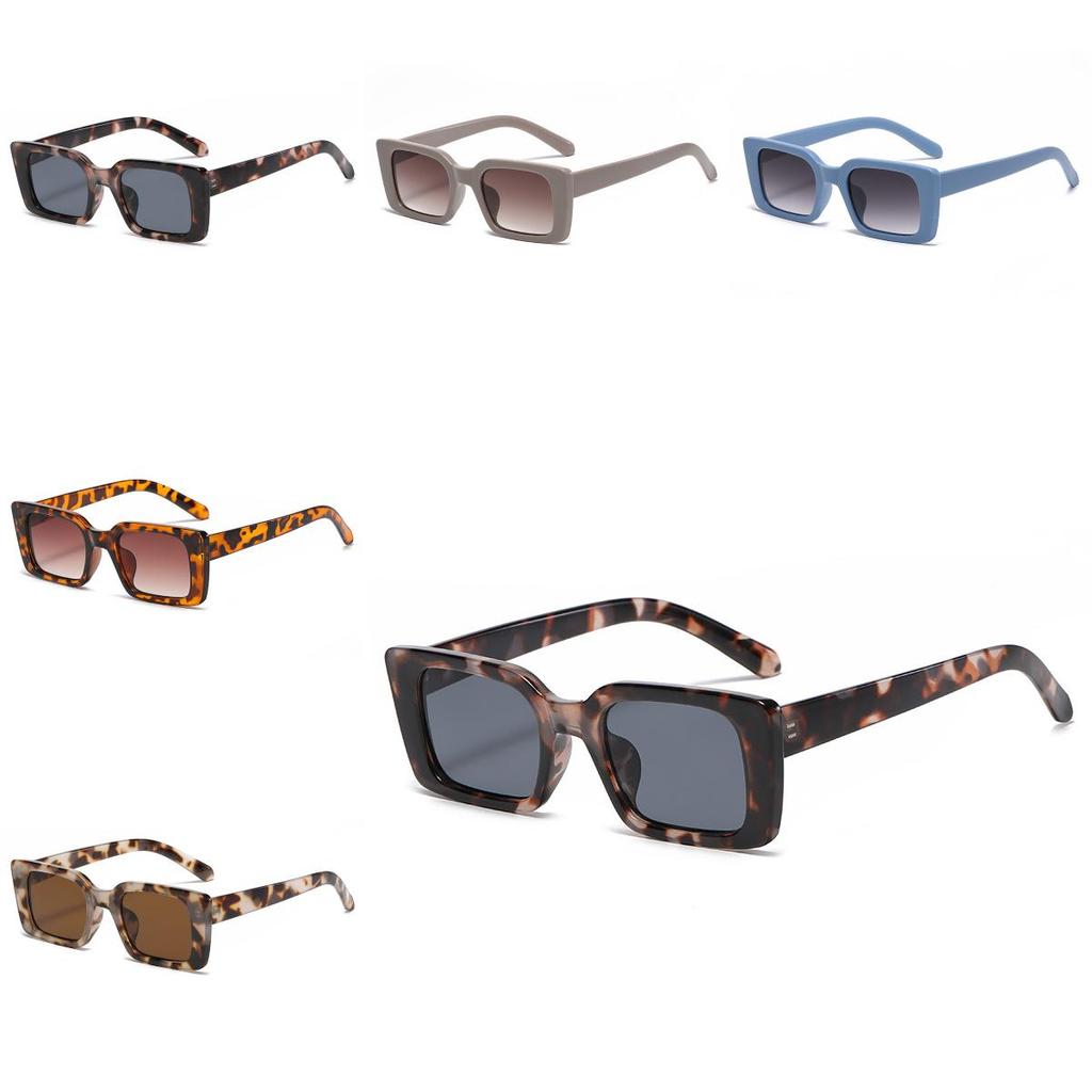 Sun Protection Square Sunglasses With Uv400 For Fashionable Outdoor Travel