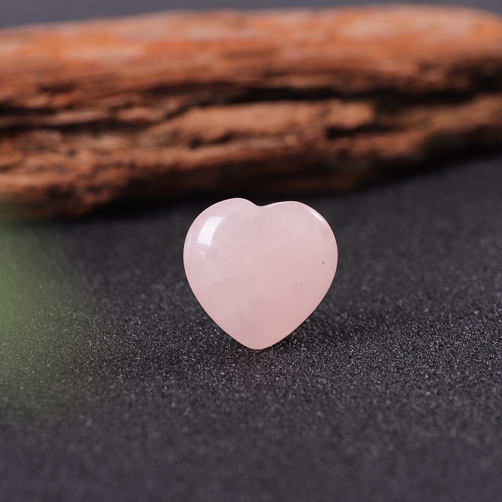 8x20mm Natural Stone Peach Heart Pendant - Crystal, Jade, Agate Gem for DIY Jewelry