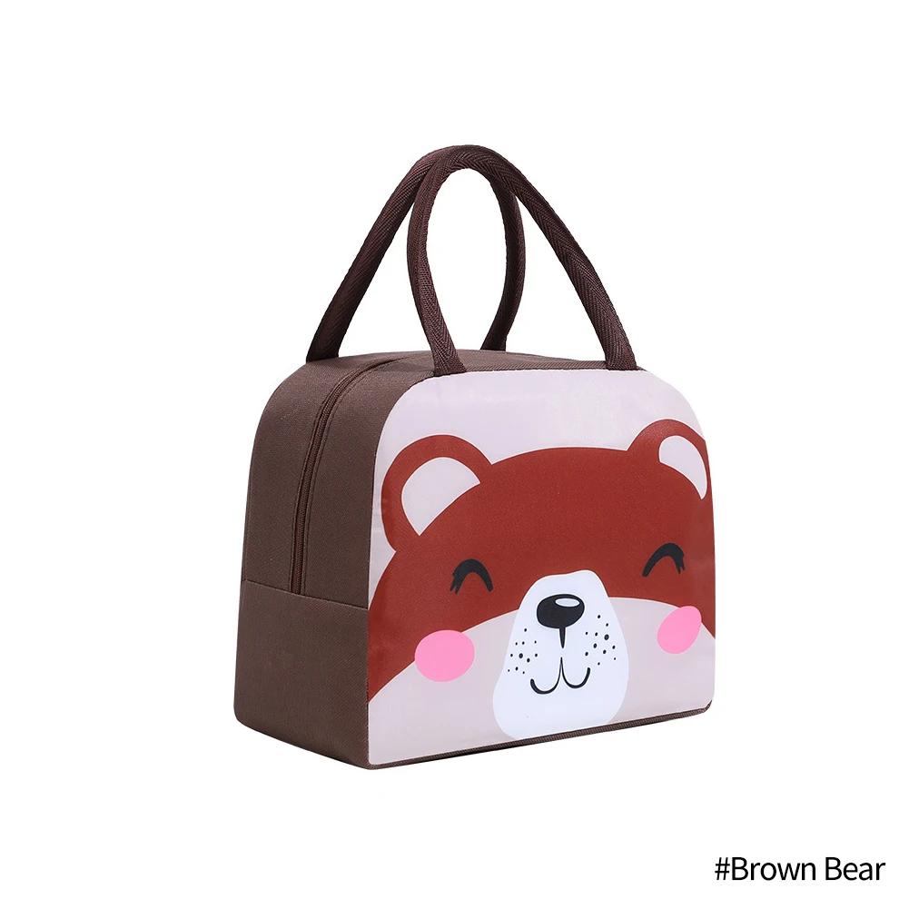 Cute Cartoon Animal Tote Insulated Thermal Lunch Bag Cute Cartoon Picnic Food Storage Lunch Box Cooler Bags