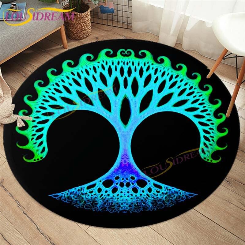 Evil Eye Covor Covor Decoratiuni Interioare Hamsa Palm Mandala Covor Covor Sufragerie Covor Boho Chic Rotund Scaun Covor Rotund