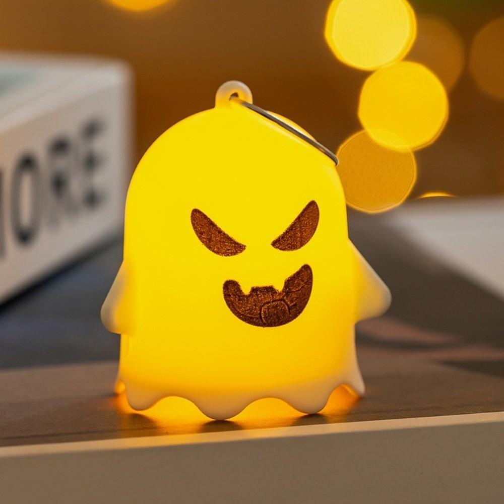 6PCS Halloween Luminous Ghost Keychain Luminous Ghost Light Gifts Kawaii Ghost Pendant  Bag Charms