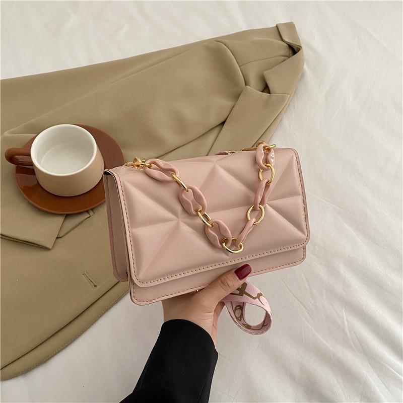 Niche bag women's small square bag summer new fashion simple shoulder bag casual trend messenger bag