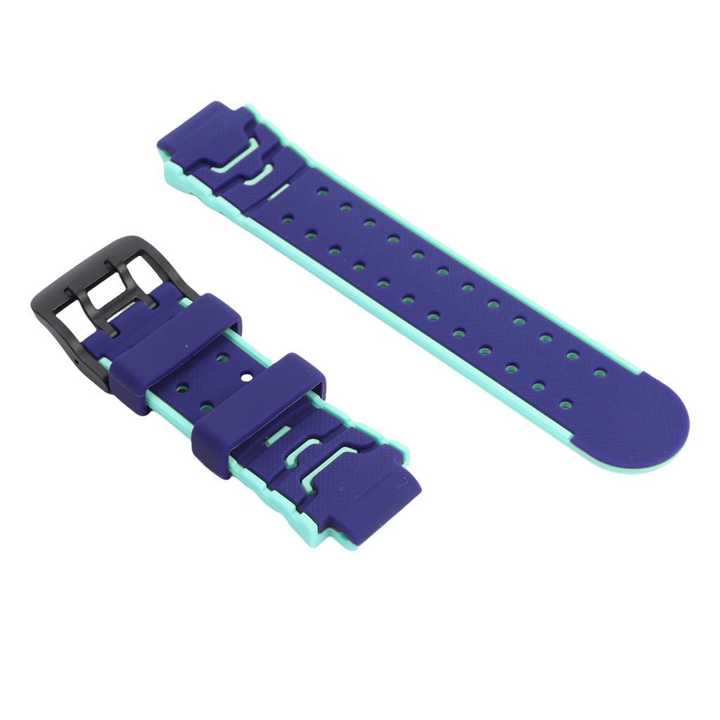 15mm Kids Smart Watch Band Water Proof Soft Silicone Replacement Strap for Running Hiking Sports Blue Green