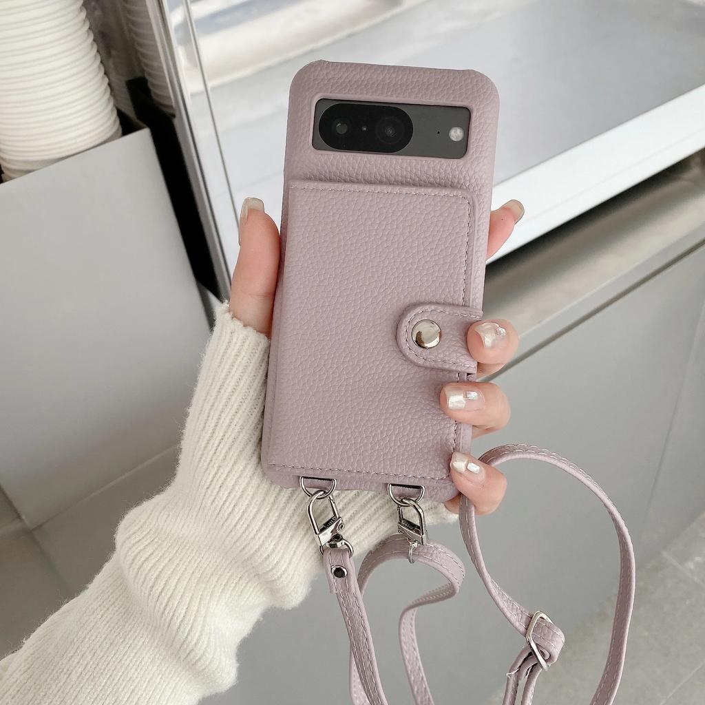 Crossbody Flip Wallet with Card Holder Phone Case for Google Pixel 9 Pro XL 8 7 6 9A 8A 7A 6A PU Leather Shockproof Cover