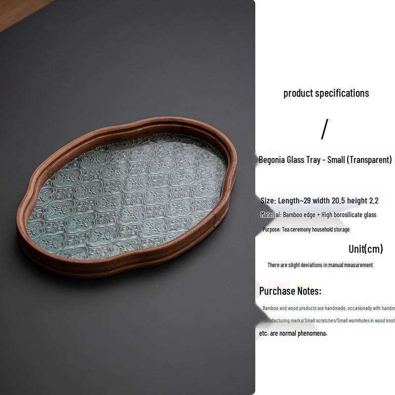 

Ретро бамбуковый поднос для чая и десертов - дизайн с японской бегонией