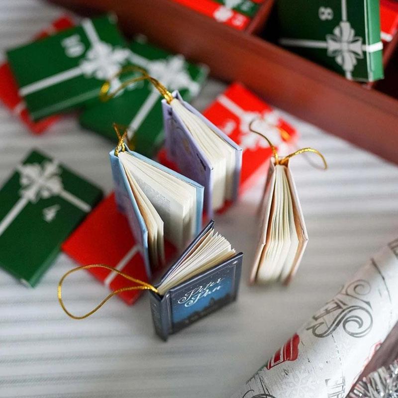 Mini Book Ornament Advent Calendar 2025 Christmas Advent Calendar With Book Gift