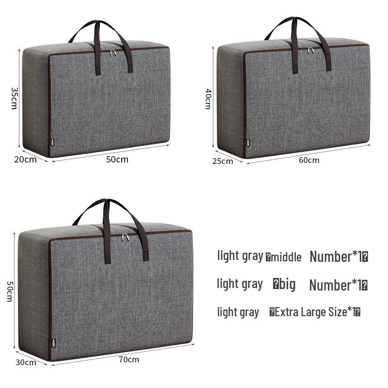 

Large Waterproof Quilt & Luggage Storage Bag - Dormitory Organizer Medium 50*35*20cm світло-сірий колір
