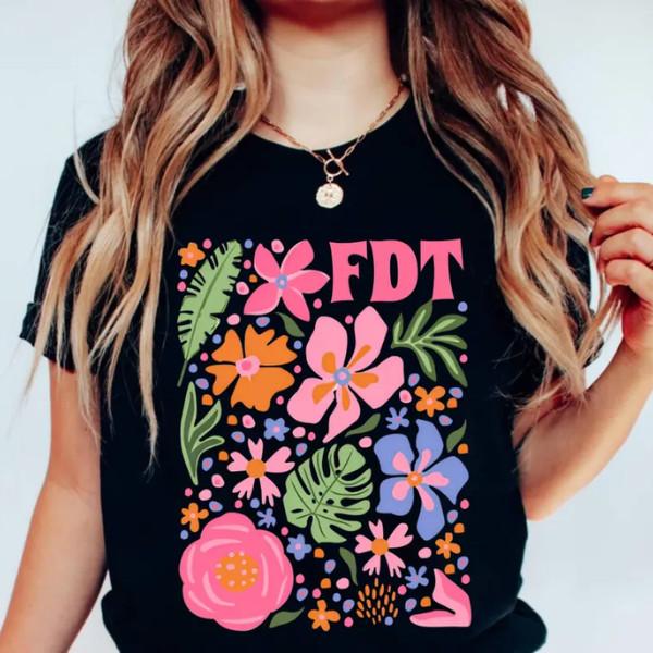 

Foxtrot Delta Tango T-Shirt for Women, FDT, Anti Maga, Anti Trump Gift, Liberal. 2XL