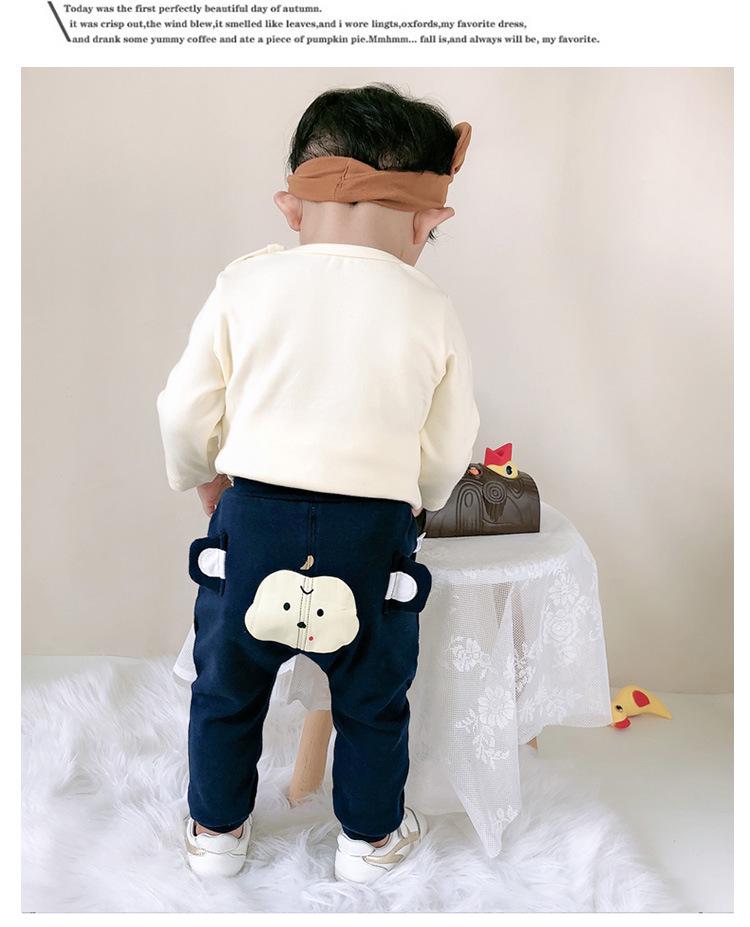 Neue Babyhosen für Jungen und Mädchen für Herbst und Winter, mit offenem Schrittdesign für einfaches Wechseln. Geeignet für 6–8 Monate alte Babys.