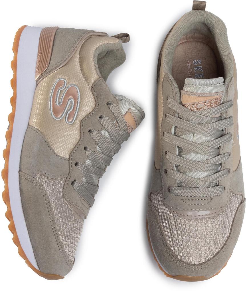 Кроссовки Skechers OG 85 Low retro sneaker OG Gurl серый/золотой/коричневый/бежевый/черный (111-TPE)