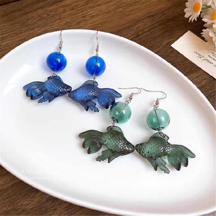 Unique Ear Buckles Goldfish Charm Earrings Elegant Accessories Fashion Females Ear Jewelry Suitable for Party Daily