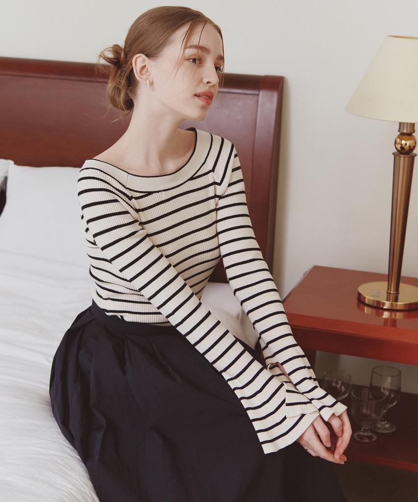 ZEROSTREET Ballerina Sweater / Striped Ivory