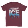 Casual TShirt Summer I Support ICE Immigration American Flag Print Fashion TShirts Cotton Tshirt for Unisexs Y2K Basic Loose Tees
