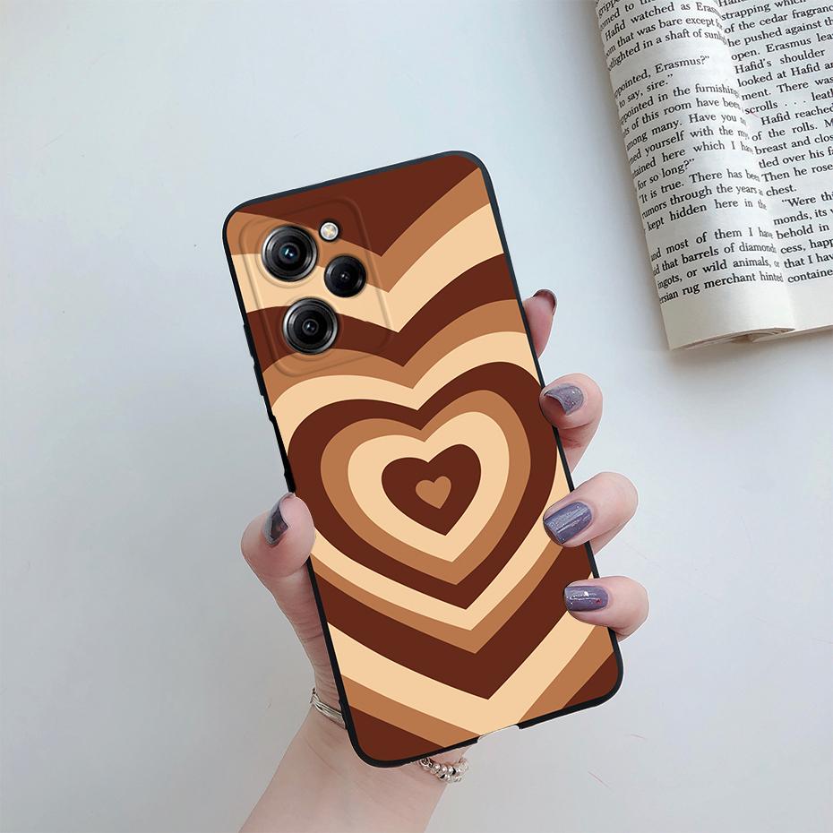 Poco X5 Pro Case For Xiaomi Poco Pocco Poko X5 X 5 PocoX5 X5 Pro 5G Phone Case Cute Love Heart Silicone Soft Cover Funda Bumper