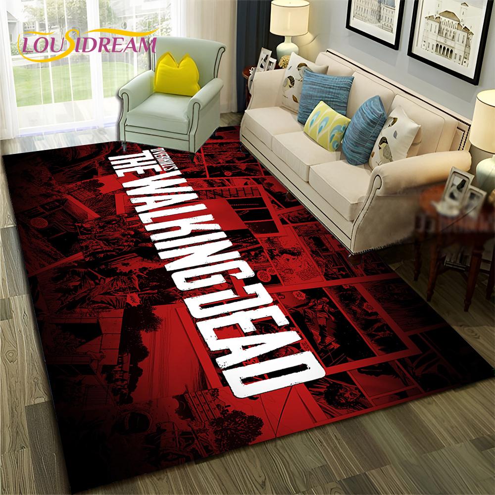 TWD The Walking Dead Rick Horror TV Carpet Rug for Home Living Room Bedroom Sofa Doormat Decor,kids Area Rug Non-slip Floor Mat